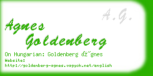 agnes goldenberg business card